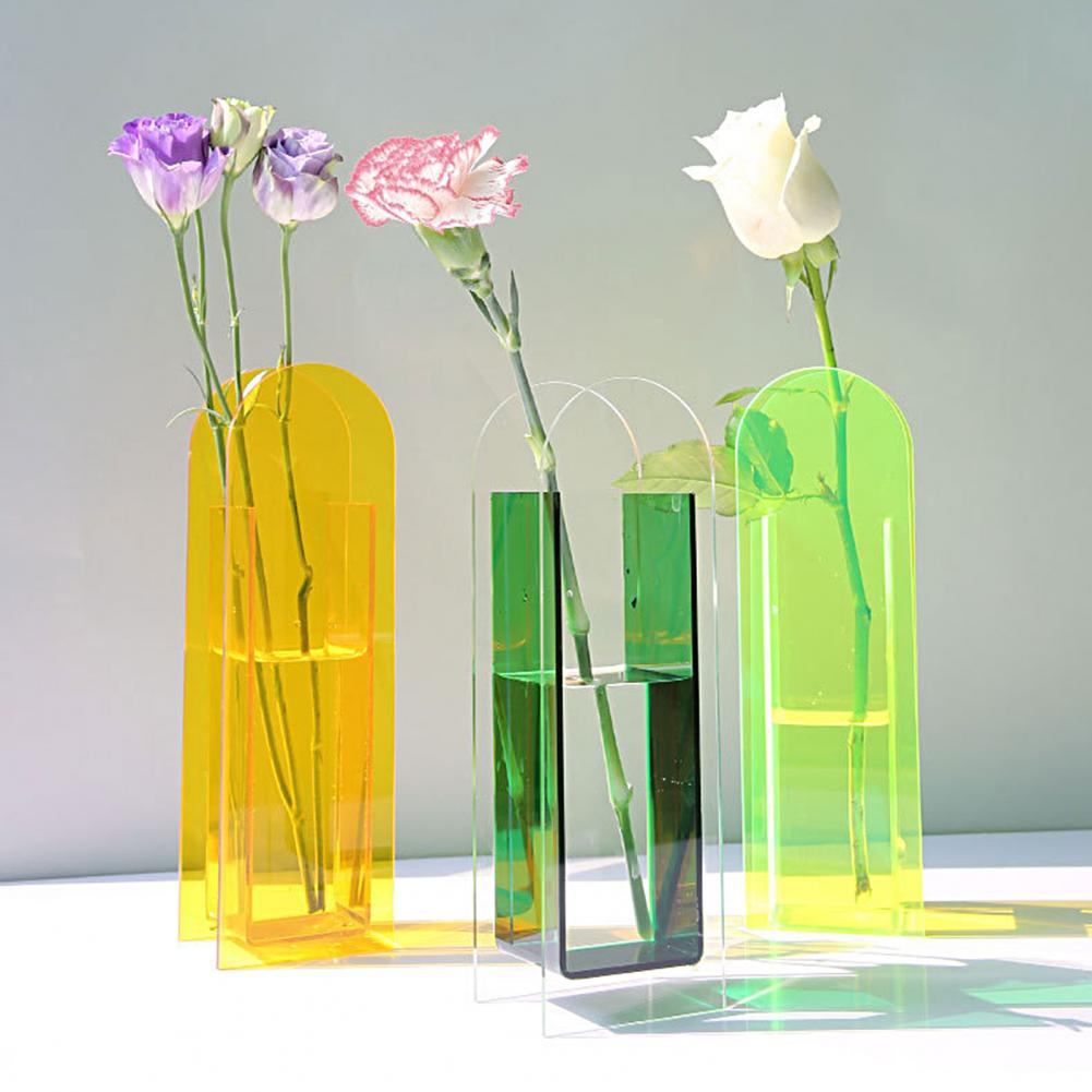 Rainbow Color Acrylic Vase Nordic Style - Vase