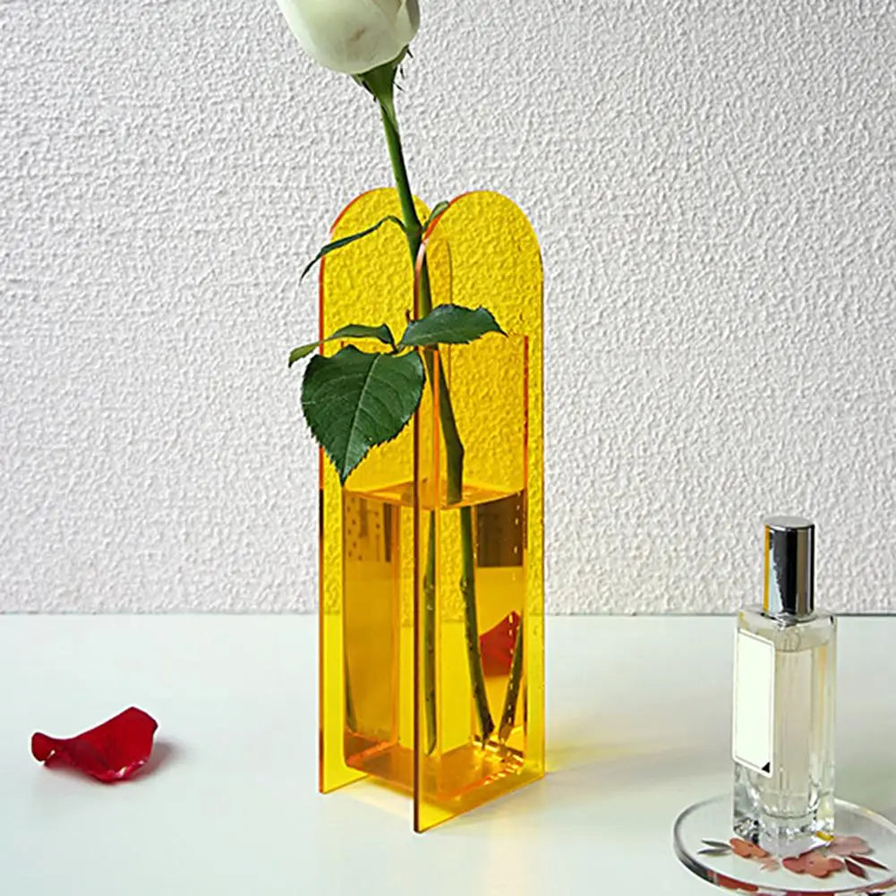 Rainbow Color Acrylic Vase Nordic Style