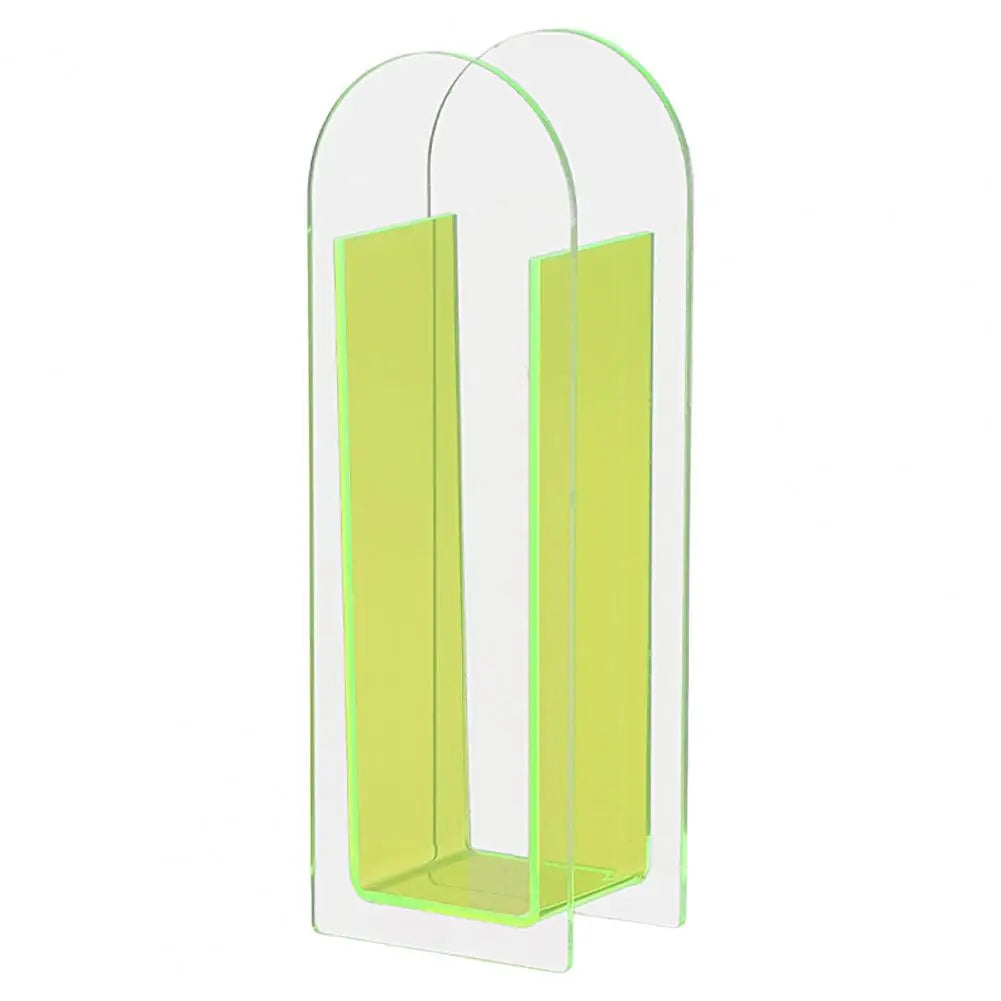 Rainbow Color Acrylic Vase Nordic Style - Fluorescent Green - Vase