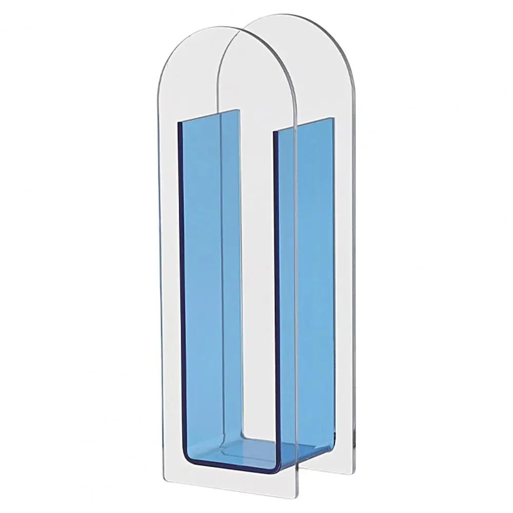 Rainbow Color Acrylic Vase Nordic Style - Light Blue - Vase