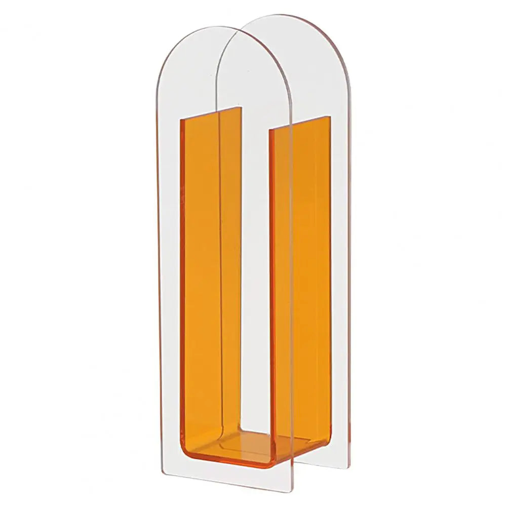 Rainbow Color Acrylic Vase Nordic Style - Light Orange - Vase