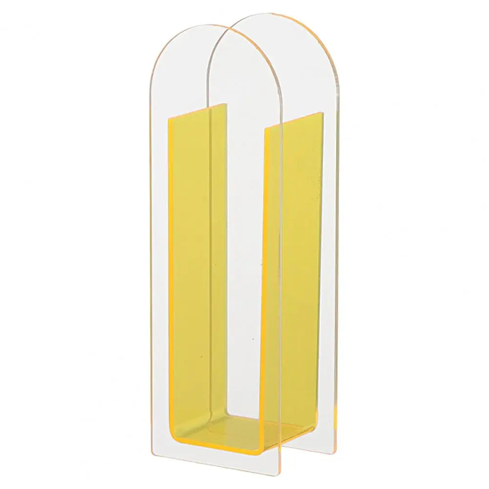 Rainbow Color Acrylic Vase Nordic Style - Light Yellow - Vase