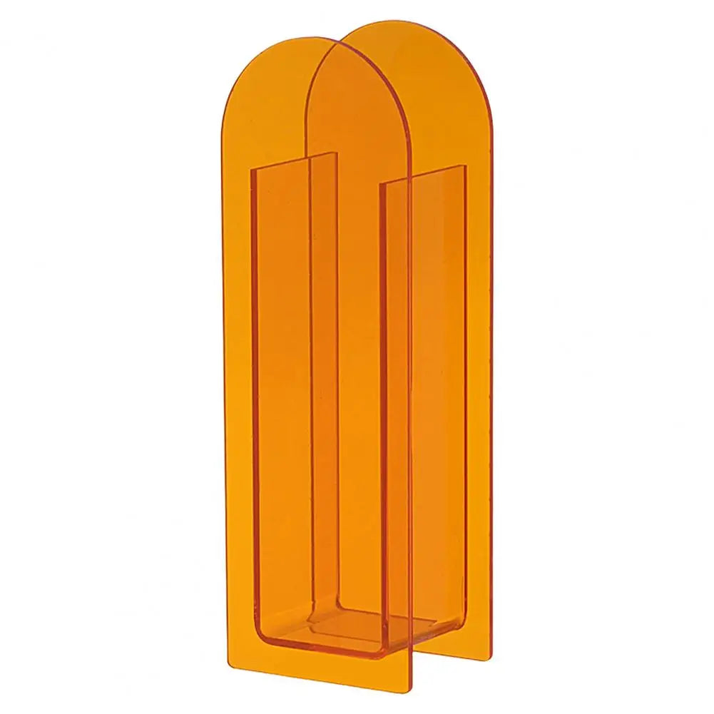 Rainbow Color Acrylic Vase Nordic Style - Orange - Vase