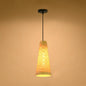 Rattan Handmade Pendant Lamp - Contemporary 1-Light Hanging Lamp in Blue/Brown