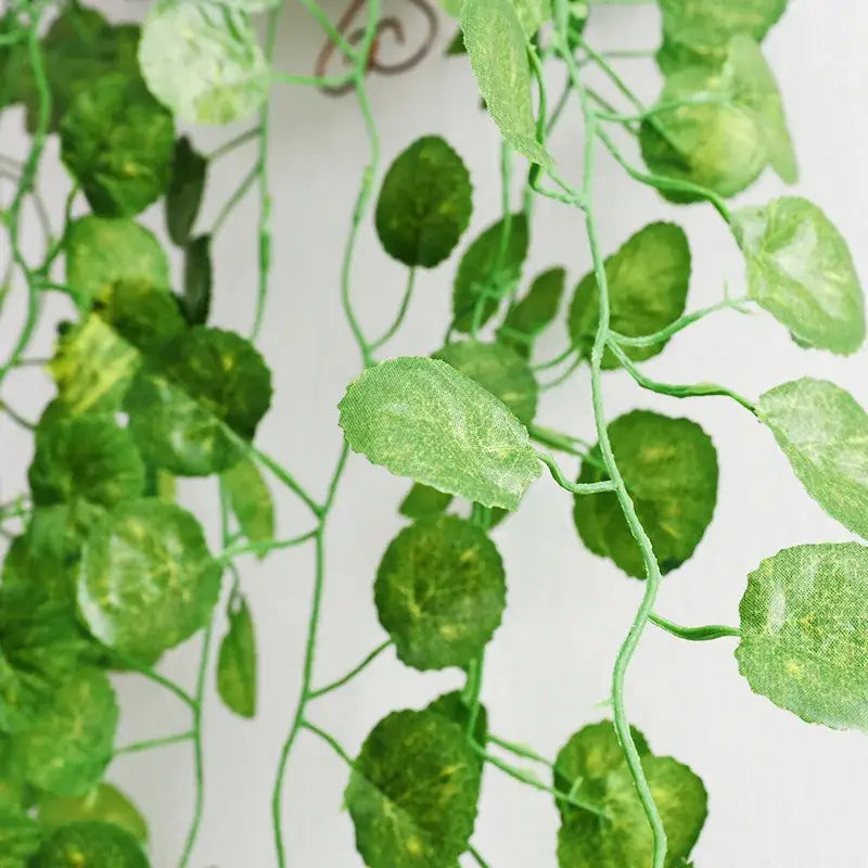 Realistic green artificial ivy bar hanging basket with glossy leaf-shaped foliage for living room decor by decorbites ivy bar
