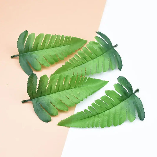 Four realistic green artificial plants with detailed veining fake leaves for living room decorbites decorative flowers