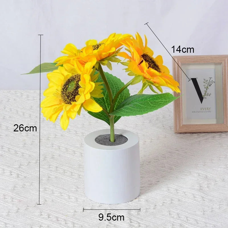 Rechargeable Sunflower LED Night Light for Bedroom - Night Light