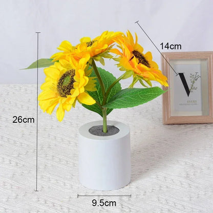 Rechargeable Sunflower LED Night Light for Bedroom - Night Light
