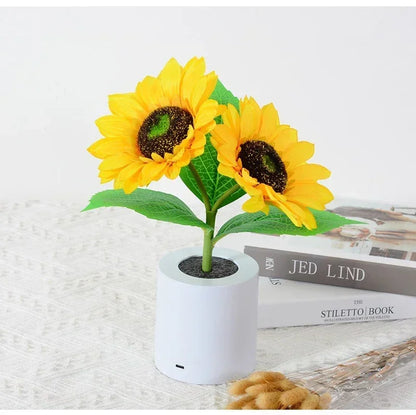 Rechargeable Sunflower LED Night Light for Bedroom - Night Light