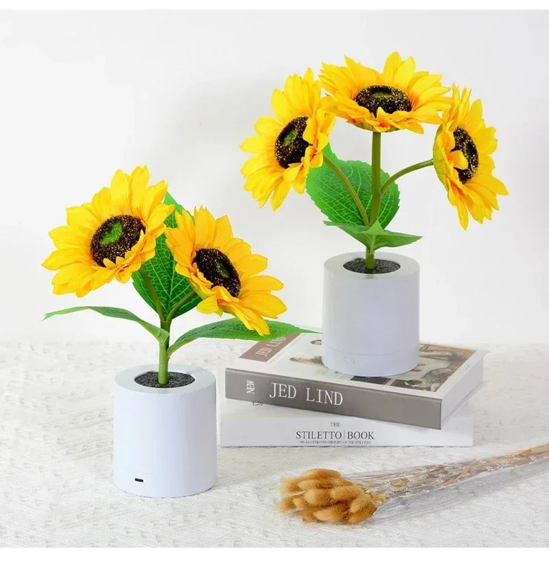 Rechargeable Sunflower LED Night Light for Bedroom - Night Light