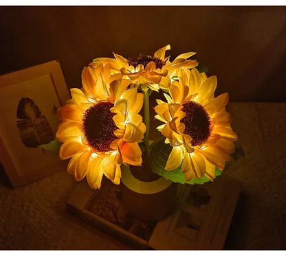 Rechargeable Sunflower LED Night Light for Bedroom - Night Light