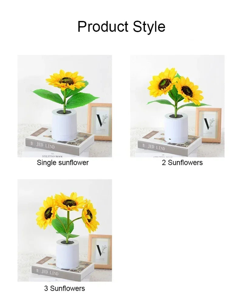 Rechargeable Sunflower LED Night Light for Bedroom - Night Light