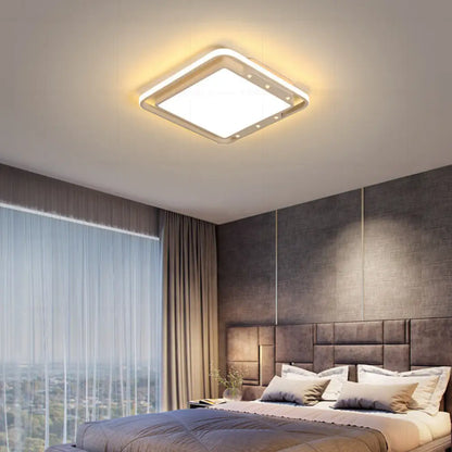 DecorBites™ DecorBites™ Rectangular Ceiling Light Fixture in Black/White - Simple Acrylic Flush Mount for Living Room with Warm/White Light - 16"/19.5"/32.5" Wide