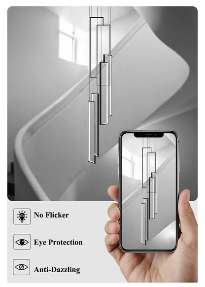 Rectangular LED Chandelier for Modern Living Spaces - Chandelier