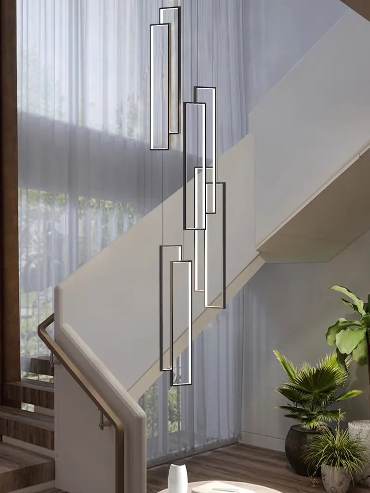 Rectangular LED Chandelier for Modern Living Spaces - Chandelier