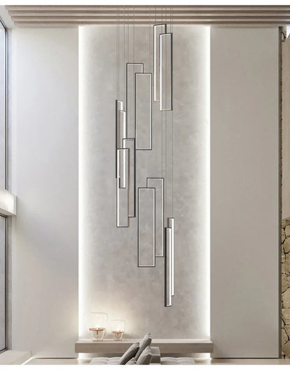 Rectangular LED Chandelier for Modern Living Spaces - Chandelier