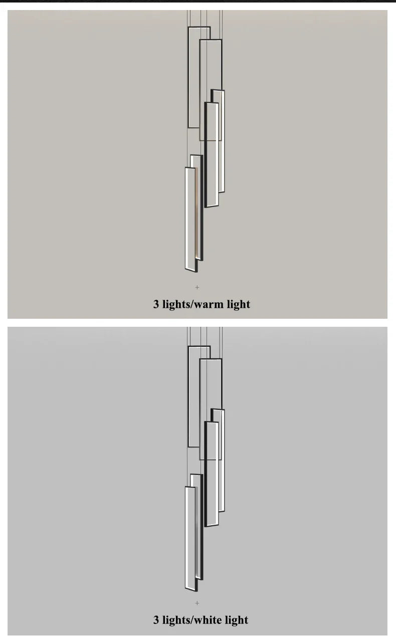 Rectangular LED Chandelier for Modern Living Spaces - Chandelier