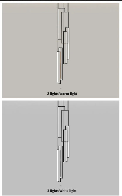 Rectangular LED Chandelier for Modern Living Spaces - Chandelier