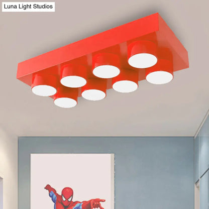 DecorBites™ DecorBites™ Rectangular Multi-Head Metal Ceiling Lamp for Modern Kitchen Flush Mount