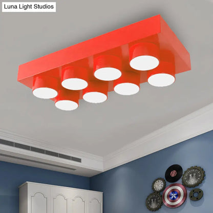 DecorBites™ DecorBites™ Rectangular Multi-Head Metal Ceiling Lamp for Modern Kitchen Flush Mount