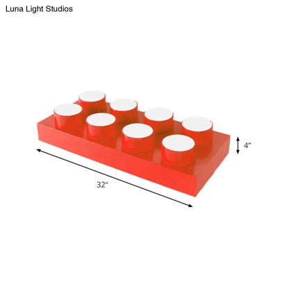 DecorBites™ DecorBites™ Rectangular Multi-Head Metal Ceiling Lamp for Modern Kitchen Flush Mount