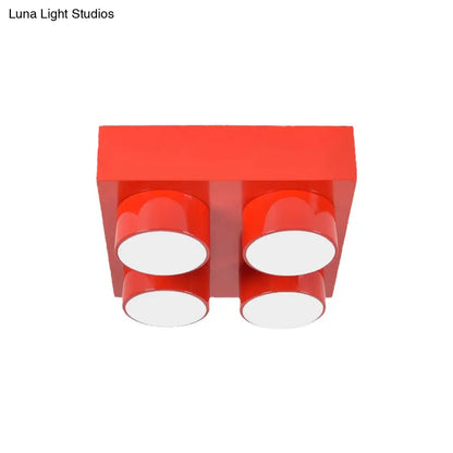 DecorBites™ DecorBites™ Rectangular Multi-Head Metal Ceiling Lamp for Modern Kitchen Flush Mount