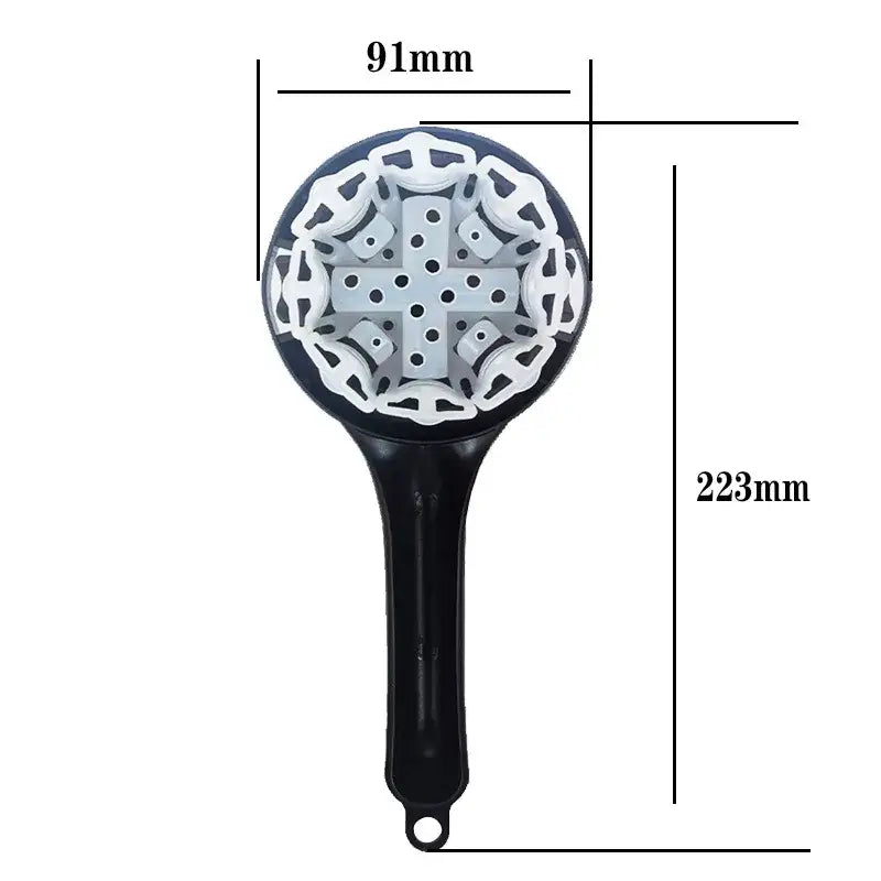 Black and white plastic showerhead with cross-shaped design for decorbites espresso machine brush cleaner tool