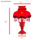 Red Coloured classical Table Lamp