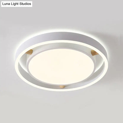 DecorBites™ DecorBites™ Red Nordic Style Flush Mount Light - Acrylic Metal Ceiling Lamp for Kindergarten