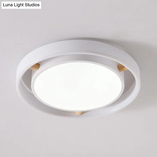 DecorBites™ DecorBites™ Red Nordic Style Flush Mount Light - Acrylic Metal Ceiling Lamp for Kindergarten