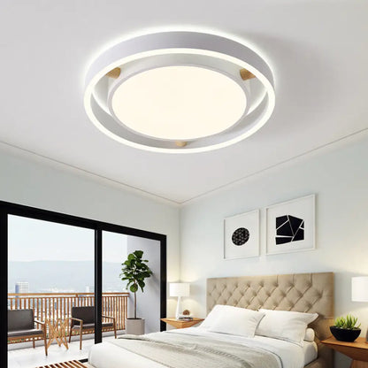 DecorBites™ DecorBites™ Red Nordic Style Flush Mount Light - Acrylic Metal Ceiling Lamp for Kindergarten