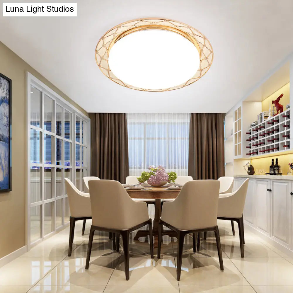 DecorBites™ DecorBites™ Resin Flush Mount LED Light Fixture - Traditional Black/Red/Apricot Bowl - Living Room Lighting