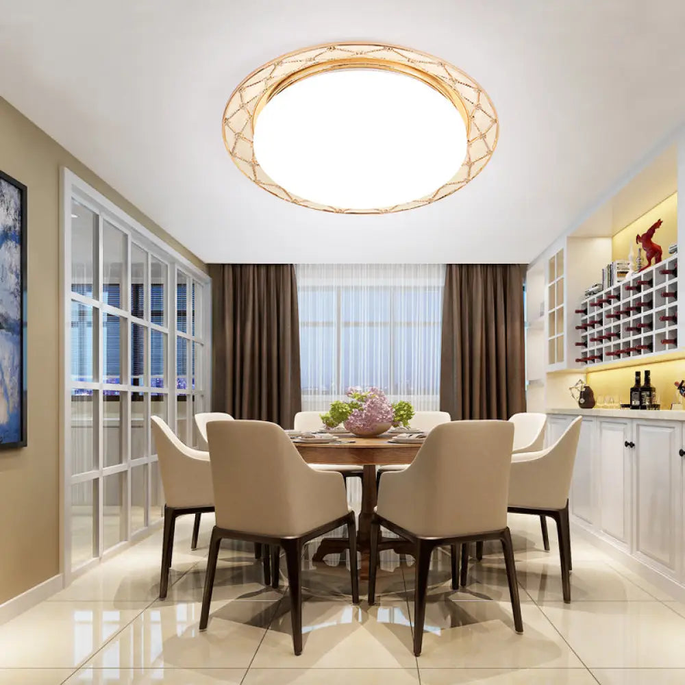 DecorBites™ DecorBites™ Resin Flush Mount LED Light Fixture - Traditional Black/Red/Apricot Bowl - Living Room Lighting