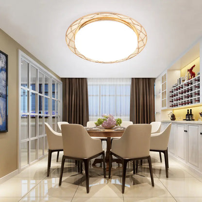 DecorBites™ DecorBites™ Resin Flush Mount LED Light Fixture - Traditional Black/Red/Apricot Bowl - Living Room Lighting