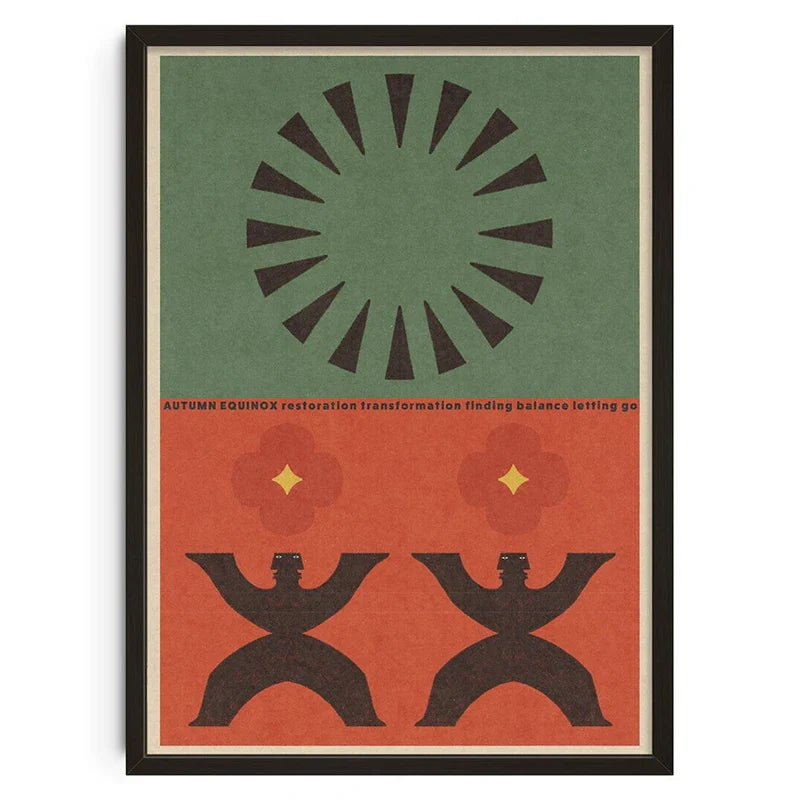 Retro Abstract Canvas Print for Home Decor - Posters