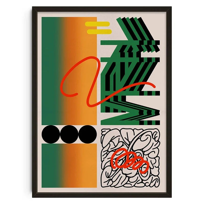 Retro Abstract Vintage Canvas Print Wall Art - Style-11 / 50X70cm Unframed - Posters
