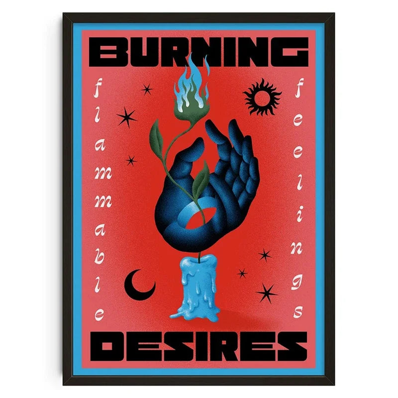 Retro Abstract Vintage Canvas Print Wall Art - Style-22 / 50X70cm Unframed - Posters