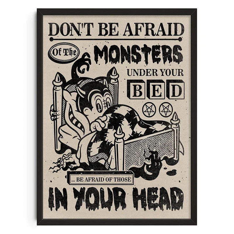 Retro Abstract Vintage Canvas Print Wall Art - Style-40 / 50X70cm Unframed - Posters