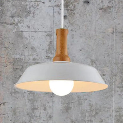 Retro Barn Hanging Light - Stylish 10" or 14" Metal Ceiling Fixture for Kitchen in Black or White