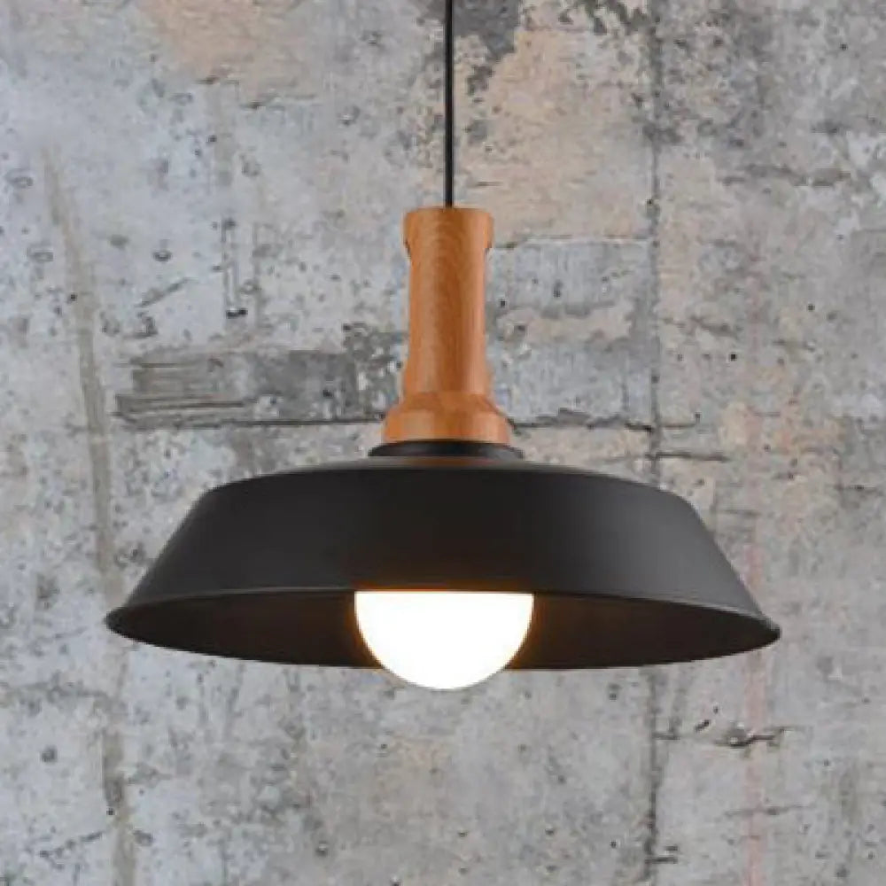 Retro Barn Hanging Light - Stylish 10" or 14" Metal Ceiling Fixture for Kitchen in Black or White