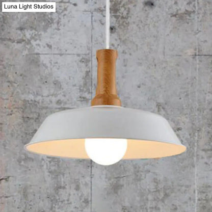 Retro Barn Hanging Light - Stylish 10" or 14" Metal Ceiling Fixture for Kitchen in Black or White