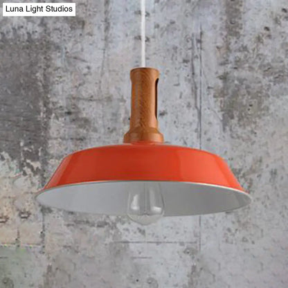 Retro Barn Hanging Light - Stylish 10" or 14" Metal Ceiling Fixture for Kitchen in Black or White