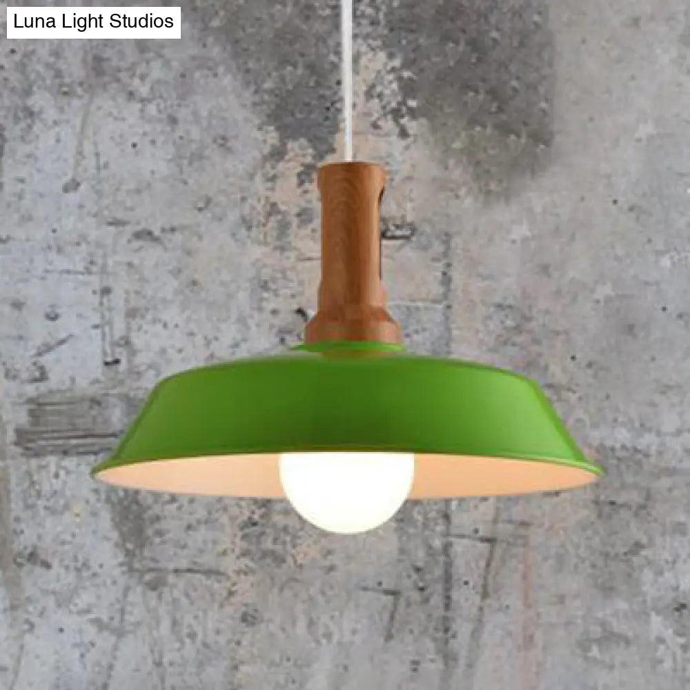 Retro Barn Hanging Light - Stylish 10" or 14" Metal Ceiling Fixture for Kitchen in Black or White