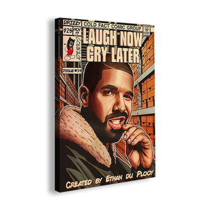 Retro Canvas Print: Hip Hop Singer Album Cover - Posters