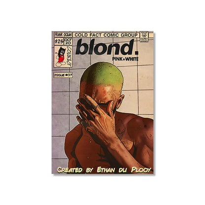 Retro Canvas Print: Hip Hop Singer Album Cover - SW8481 / 20X30cm Unframed - Posters