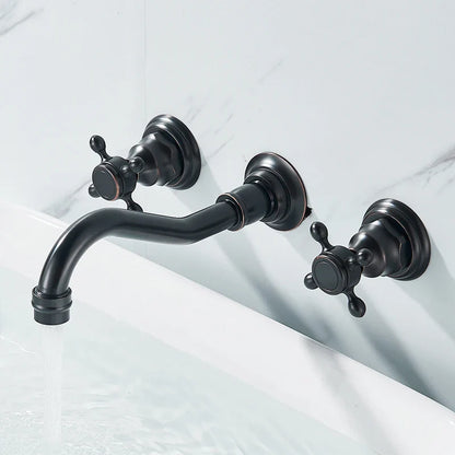 Retro Color Wall Mounted Bathroom Faucet - Oil Rubbed Bronze / UNITED KINGDOM