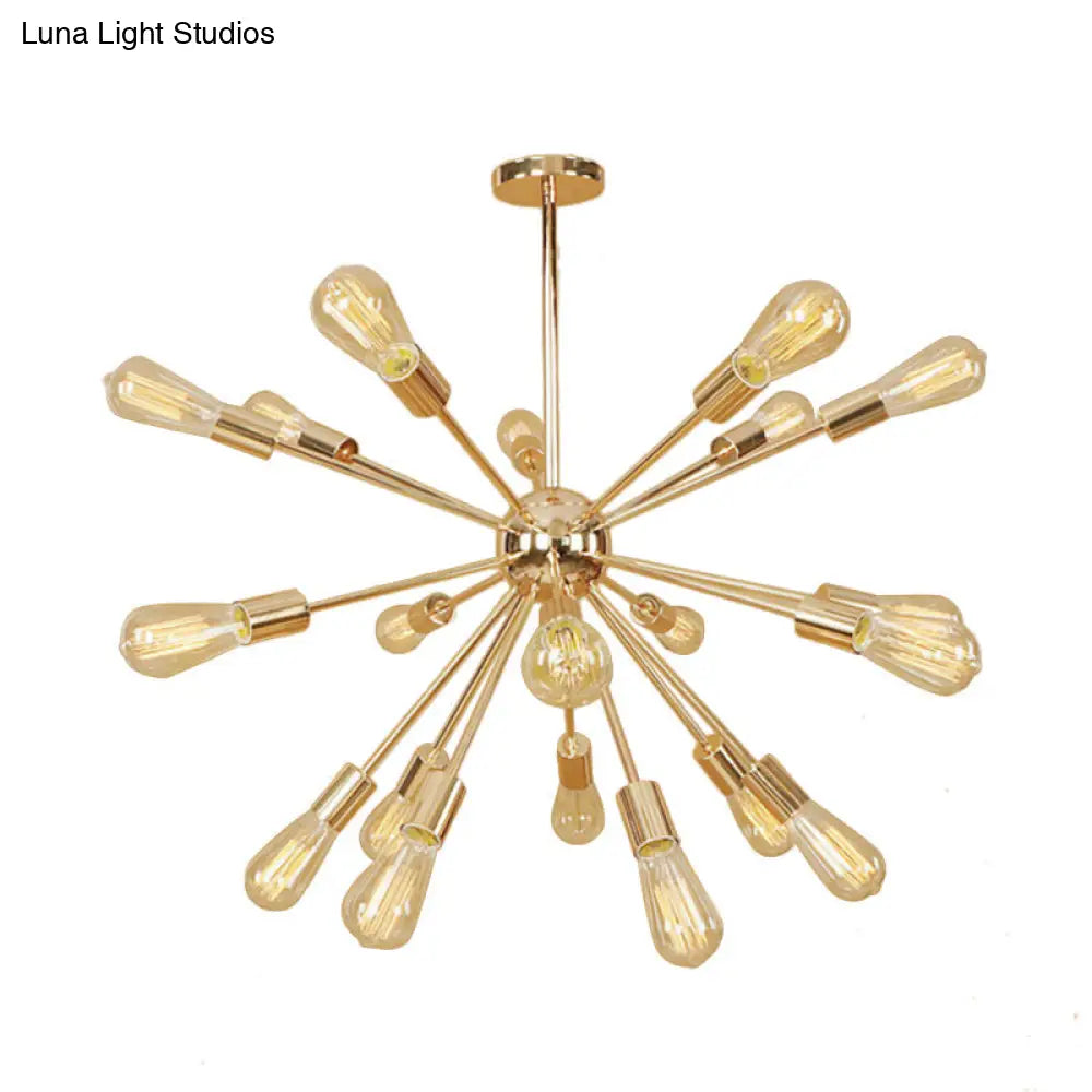 Retro Copper/Chrome Chandelier - Stylish 9/12 Lights Pendant Light for Over Table