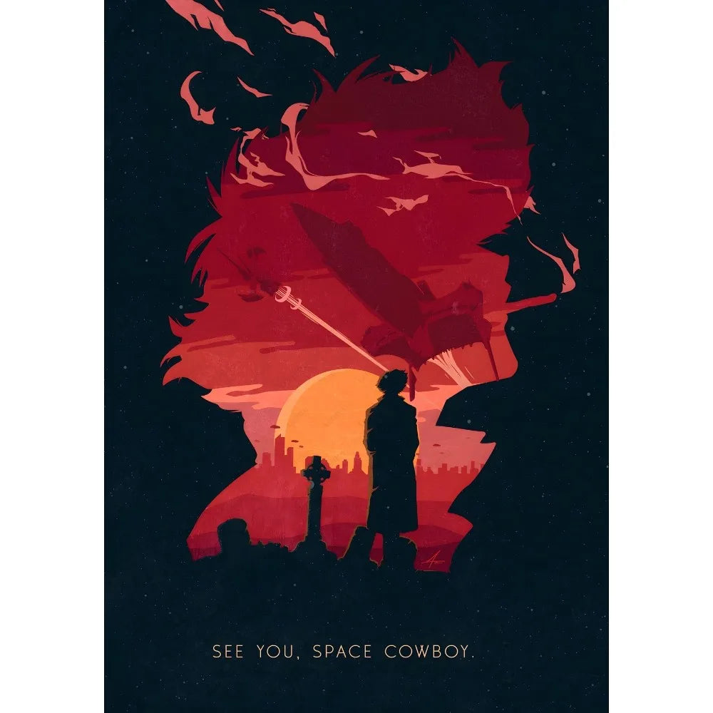Retro Cowboy Bebop Anime Poster for Home Decor - z9 / 30X40cmNoframe - Posters