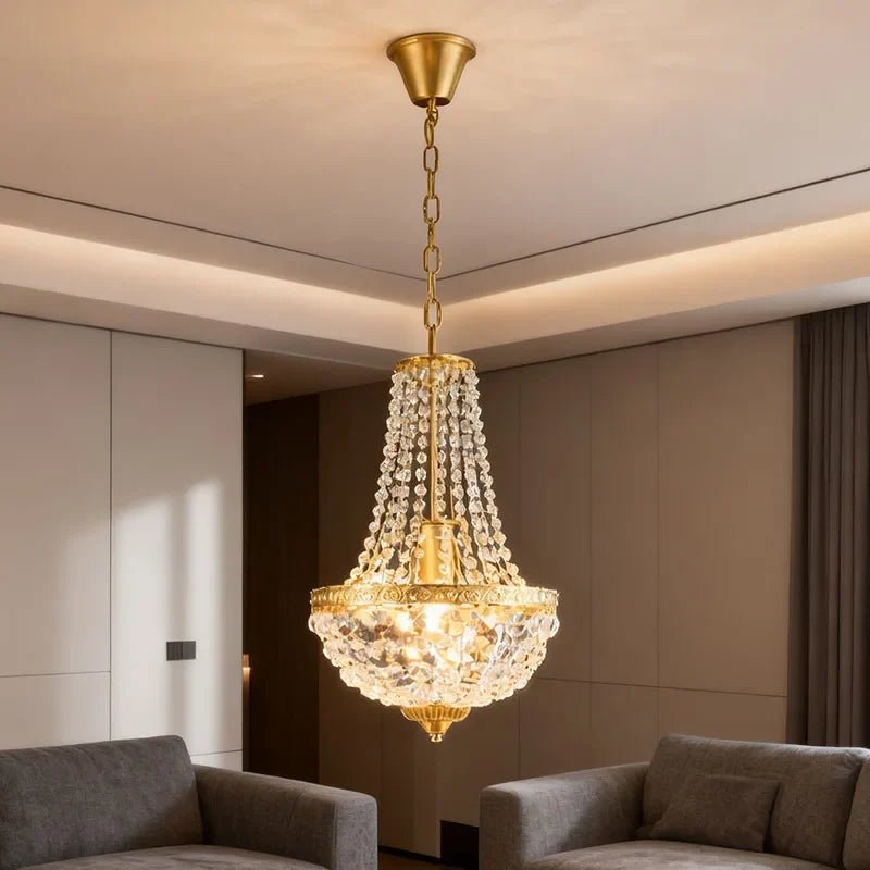 Retro Crystal Iron Pendant Light - Decorbites
