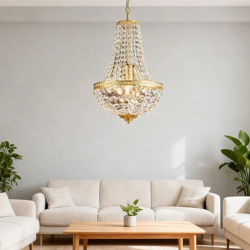 Retro Crystal Iron Pendant Light - Decorbites